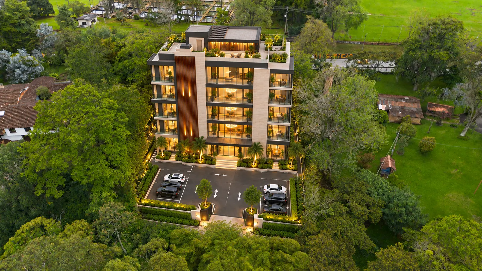 Render de edificio de apartamentos para vivienda multifamiliar en el lote de La Piedra Norte — Popayán